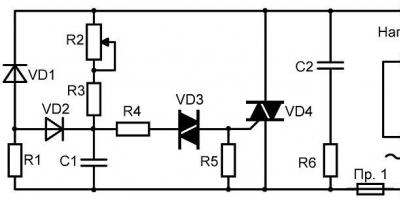 Régulateur de puissance à thyristor: circuit, principe de fonctionnement et application Circuits régulateurs de tension alternative pour 220 volts