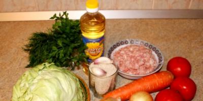 Recipe for lazy cabbage rolls in cutlets