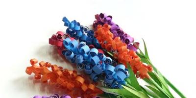 Kontoripaberist hüatsint DIY lilled salvrätikutest hüatsindid